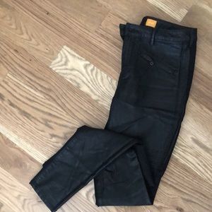 Pilcro faux leather moto legging.  Size 27.